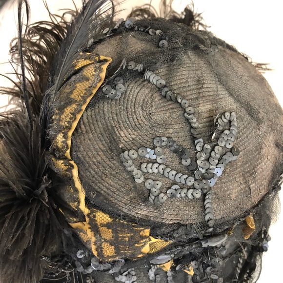 Victorian Sequined Ostrich Feather Hat main image 5